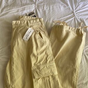 brandy melville piper worker pants in beige